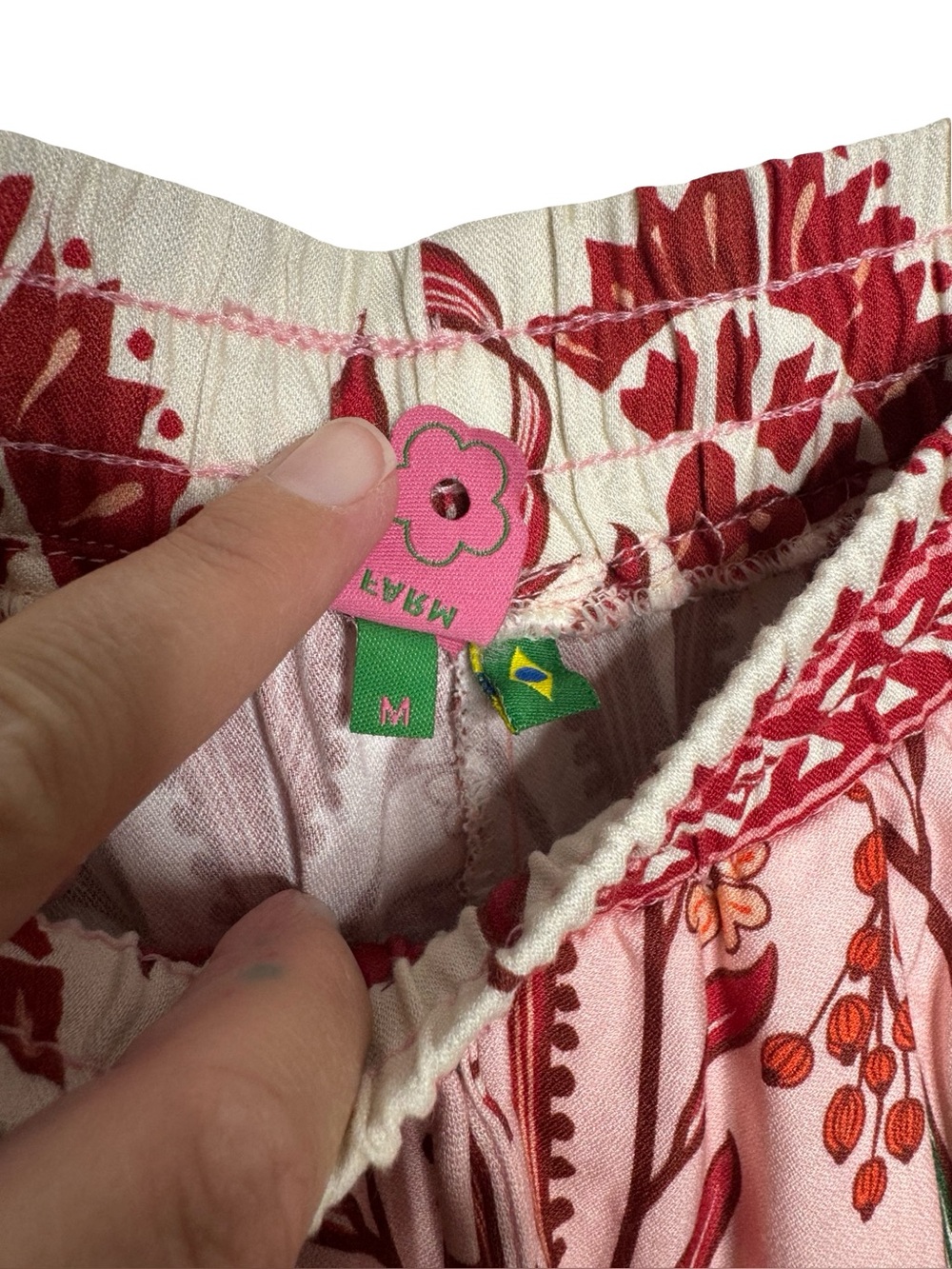 Farm Rio | Leveza Romântica Wide-Leg Pants Medium - Picture 5 of 6